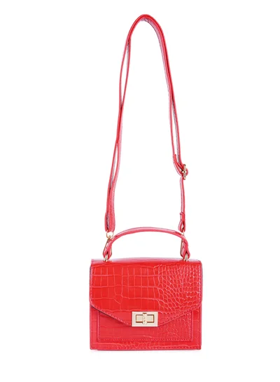 London Rag Red Multi Strap Mini Clutch Sling Bag