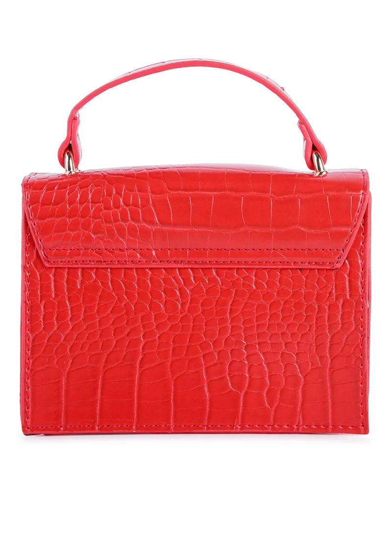 London Rag Red Multi Strap Mini Clutch Sling Bag