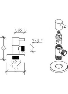 Tema 2 Pieces Prima WC Bidet Faucet with Rosette 693000  - Image 2