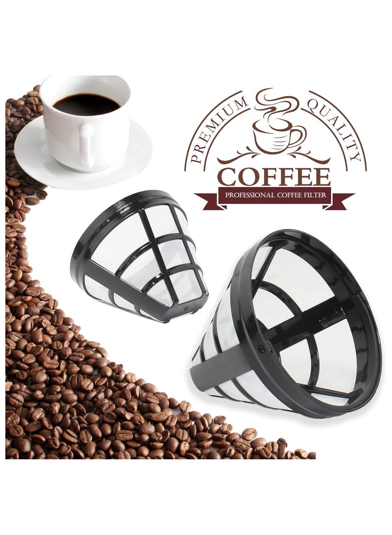 Reusable Coffee Filters, 4 Pack Coffee Machine Basket Cone Filters, Nylon Filters for Cuisinart/Ninja Coffee Machine Filters and Brewers, BPA Free, for Most 8-12 Cup Coffee Machine