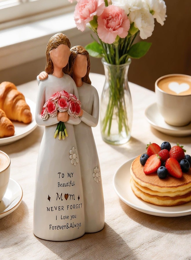 Veroola Gifts for Mom, Mother and Daughter Handmade Painted Sculpture Statue Figurines, Mom's Birthday, Mothers Day, Christmas, Mom Gifts Mom Presents Ideas from Daughter. - Image 4