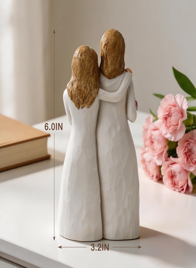 Veroola Gifts for Mom, Mother and Daughter Handmade Painted Sculpture Statue Figurines, Mom's Birthday, Mothers Day, Christmas, Mom Gifts Mom Presents Ideas from Daughter. - Image 3