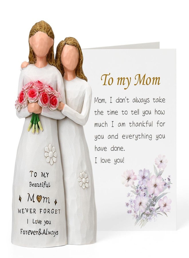 Veroola Gifts for Mom, Mother and Daughter Handmade Painted Sculpture Statue Figurines, Mom's Birthday, Mothers Day, Christmas, Mom Gifts Mom Presents Ideas from Daughter. - Image 2