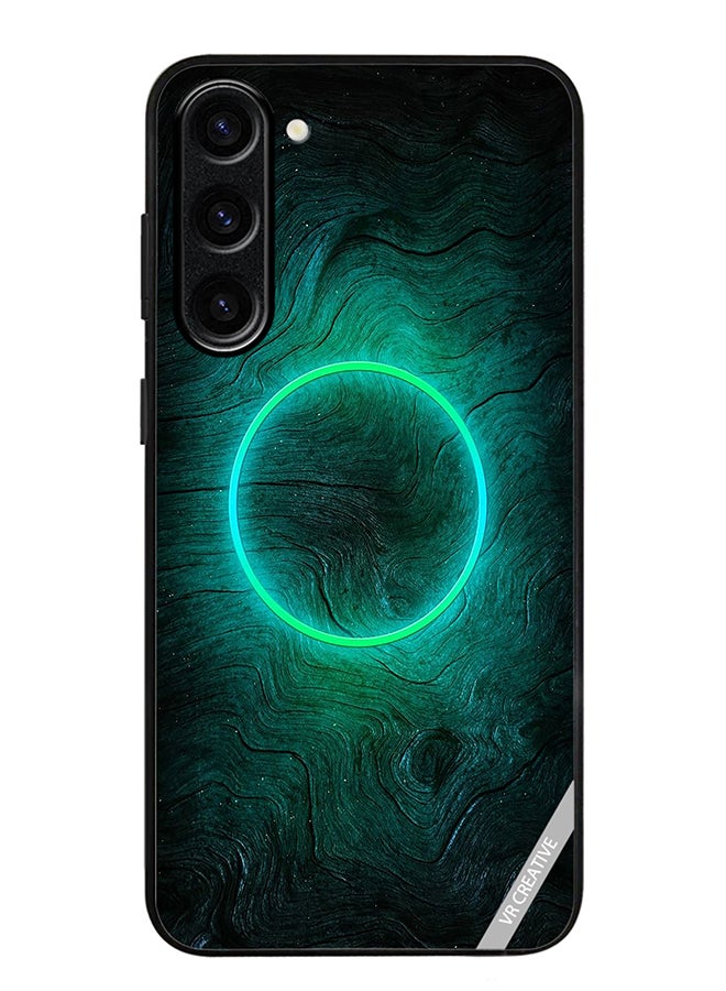 VR CREATIVE Protective Case Cover For Samsung Galaxy S24 Green Light Design Multicolour - Image 1