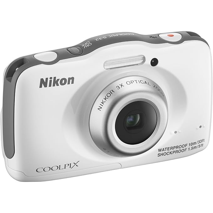 Nikon COOLPIX S32 Waterproof Shockproof Compact Digital Camera - White - Image 2
