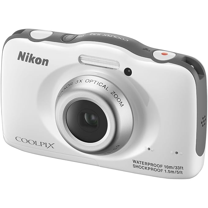 Nikon COOLPIX S32 Waterproof Shockproof Compact Digital Camera - White - Image 1