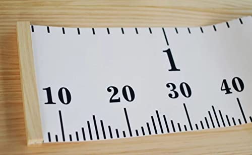 LoveNite Baby Growth Chart, Height Wall Chart for Kids, Wooden Frame Canvas Measurement Hanging Ruler for Child’s Room Decoration 79 x 7.9in(White) - Image 5