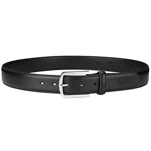Falari Men Genuine Leather Casual Dress Belt With Single Prong Buckle 9028-BLK-40 - Image 4