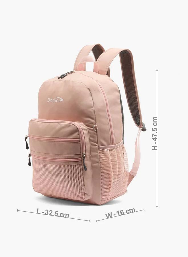 Dash PINK Solid 2-Piece School Backpack Set For Kids 13 Years+ With Pencil Pouch  | Best Price UAE