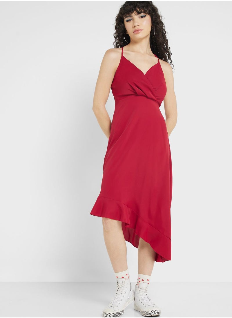 Urban Minx - Urban Minx Surplice Neck Strappy Dress - Image 1