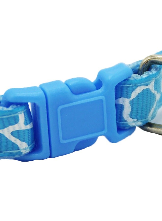 Generic Adjustable Nylon Dog/Cat Collar with Bell, Multi-Colors Paw Print, for Small and Medium Pets, Adjustable Cat Collar Cute Pet Collar With Removable Bell For Cats Small Dogs Rose Red(Blue)  - Image 3