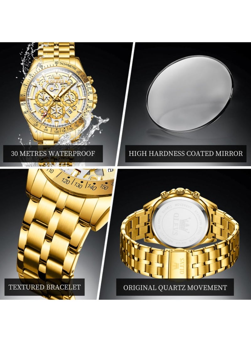 أوليفز ساعة OLEVS رجالية مجوفة من الفولاذ المقاوم للصدأ مقاومة للماء ومضيئة 9913 - Image 5