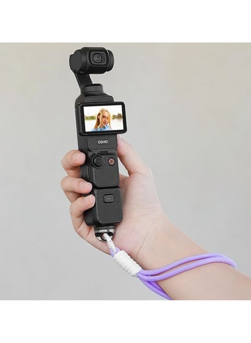 Camera Wrist Strap Lanyard with Screw for DJI Osmo Pocket 3 for Insta 360 X3/X4/X2 Universal Hand Strap for DSLR Cameras Action Cameras Selfie Sticks (Purple) - Image 3