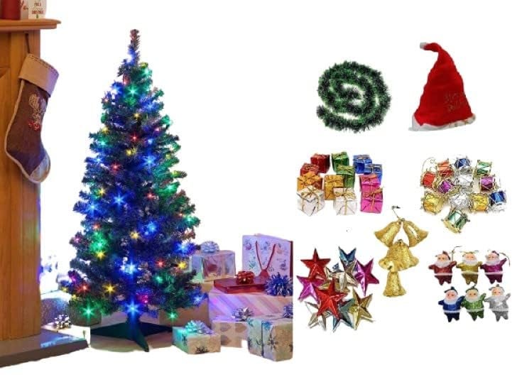 Sai Tradelink 3 Feet Christmas Tree with Light 35 Hanging Mini Ornaments Xmas Garlands Tree Decoration Christmas Decorations Items for Home Indoor Outdoor Christmas Gifts 3 Feet 1 - Image 1