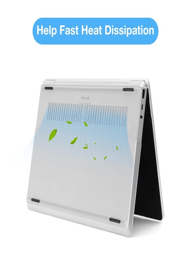MOSISO Case Only Compatible with Microsoft Surface Laptop Go 3/2/1 12.4 inch 2023-2020 Release (models: 2013 & 1943), Protective Plastic Hard Shell Case&Keyboard Cover&Screen Protector, Crystal Clear - Image 3