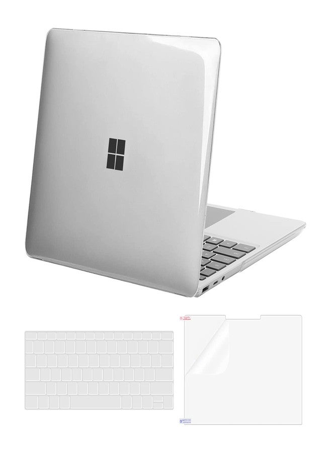 MOSISO Case Only Compatible with Microsoft Surface Laptop Go 3/2/1 12.4 inch 2023-2020 Release (models: 2013 & 1943), Protective Plastic Hard Shell Case&Keyboard Cover&Screen Protector, Crystal Clear - Image 1