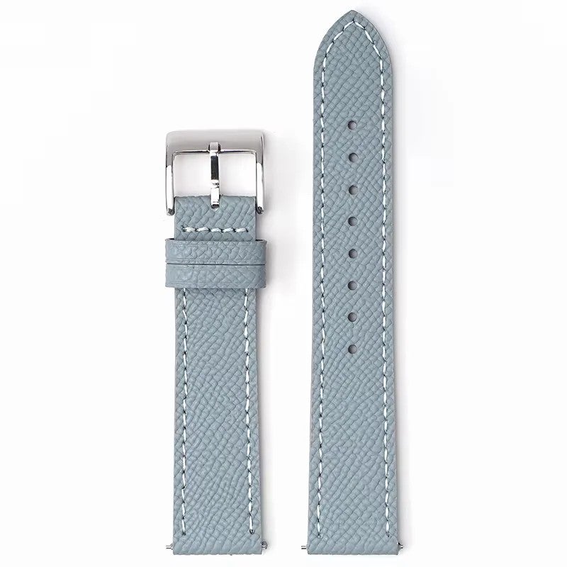 Bluejw Full Grain Genuine Calf Leather Replacement Watch Strap with Stainless Steel Buckle for Men and Women – 18mm 20mm 22mm - Image 1