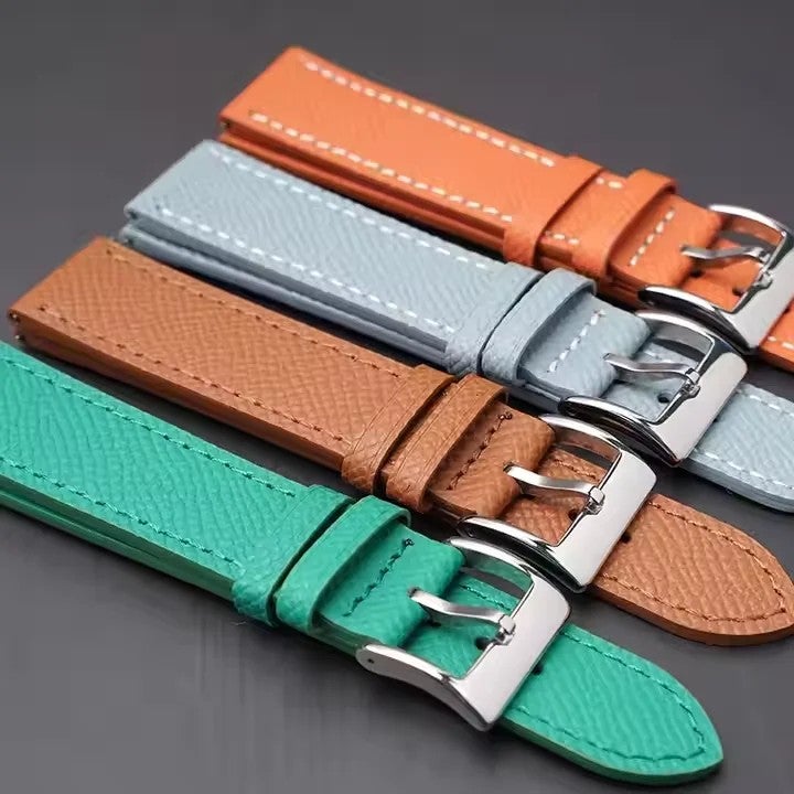 Bluejw Full Grain Genuine Calf Leather Replacement Watch Strap with Stainless Steel Buckle for Men and Women – 18mm 20mm 22mm - Image 4
