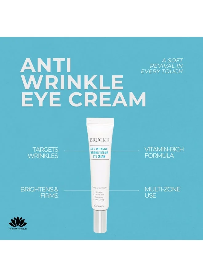BRUCKE  BRUCKE | K-Beauty Anti-Aging Skincare Kit – Foilgel Lifting Mask 125g (Pack of 5) + Cure Ampoule Serum 50ml + Wrinkle Repair Eye Cream 25ml | Cooling, Firming & Brightening | For All Skin Types  | Best Price UAE