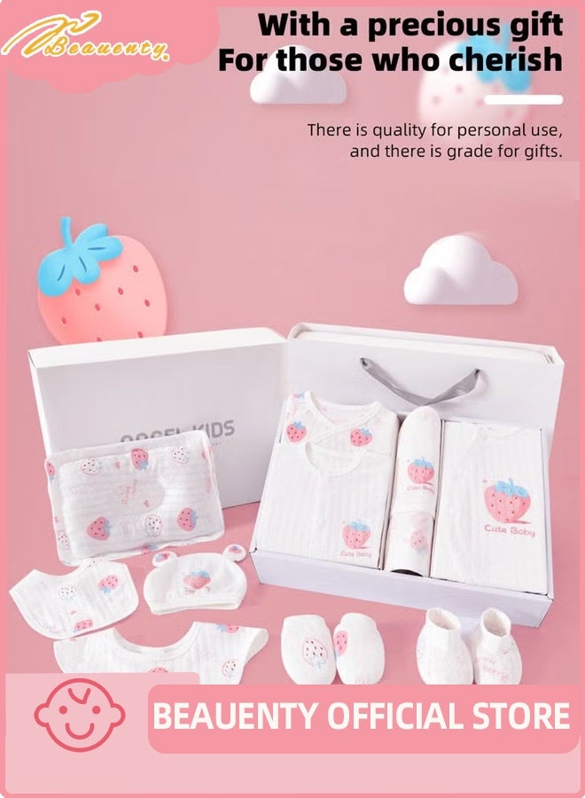 بيوينتي 24PCS مجموعة هدية الطفل حديث الولادة ، مجموعة هدية Layette حديث الولادة للأولاد والبنات ، ملحقات الملابس الأساسية للأطفال مع بطانية الطفل ، 100٪ قطن ممتاز ، للربيع الصيف الخريف الشتاء أربعة مواسم 59CM لمدة 0-3 أشهر - Image 3