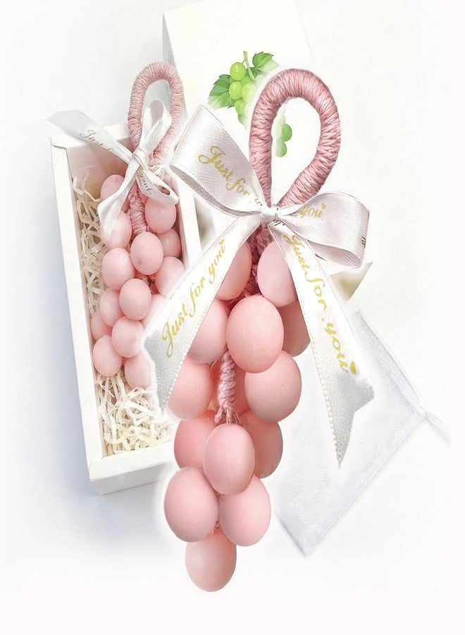 Dapoprren Grape Soap,Handmade Grape Soap- Decorative Fruit Bar Cluster,Natural Scented Hand Wash & Body Cleansing,Unique Luxury Bathroom Decor & Housewarming Gift-Pink - Image 1