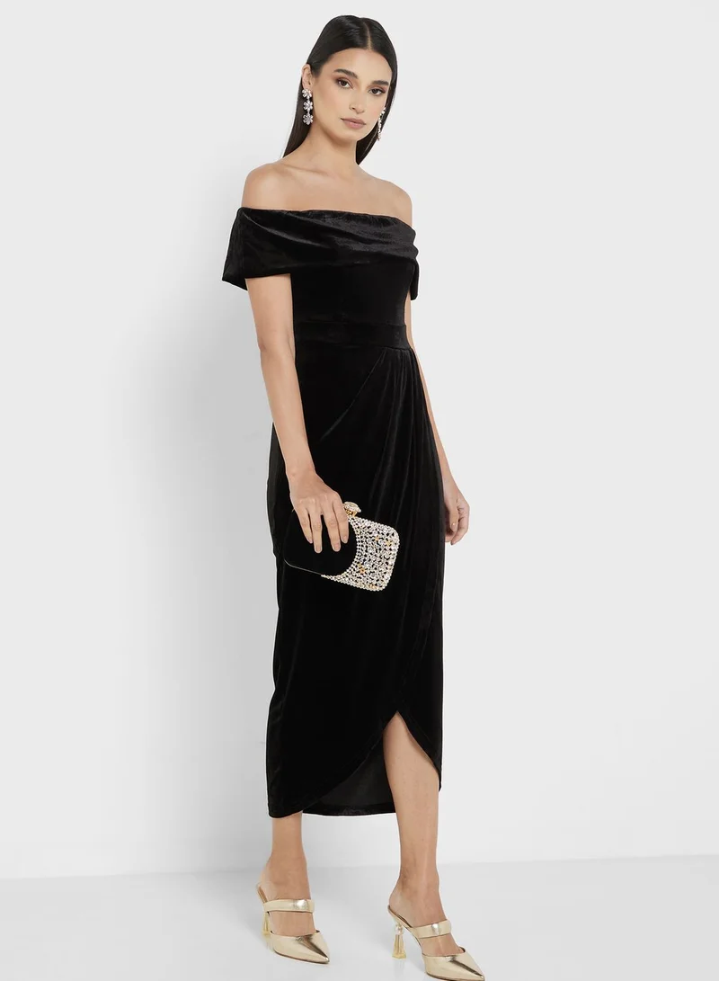 Ella Limited Edition Velvet Off-Shoulder Dress