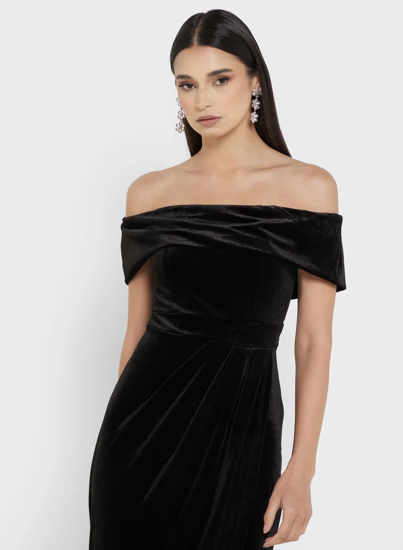 Ella Limited Edition Velvet Off-Shoulder Dress