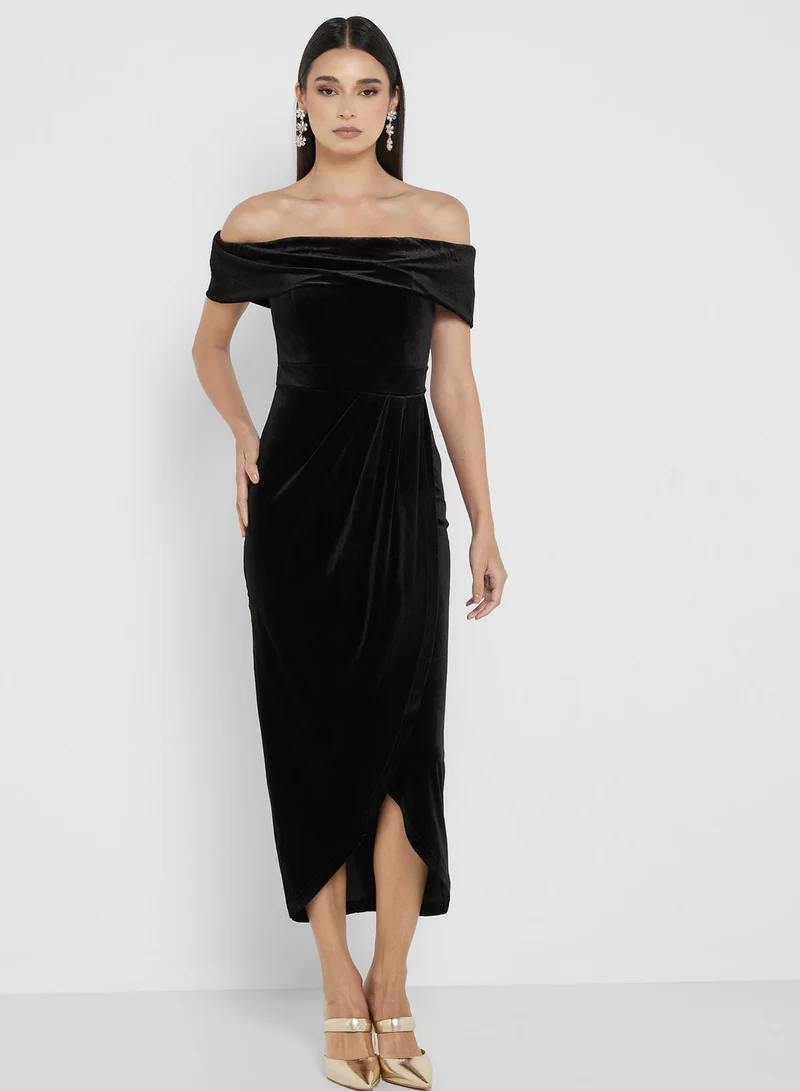 Ella Limited Edition Velvet Off-Shoulder Dress