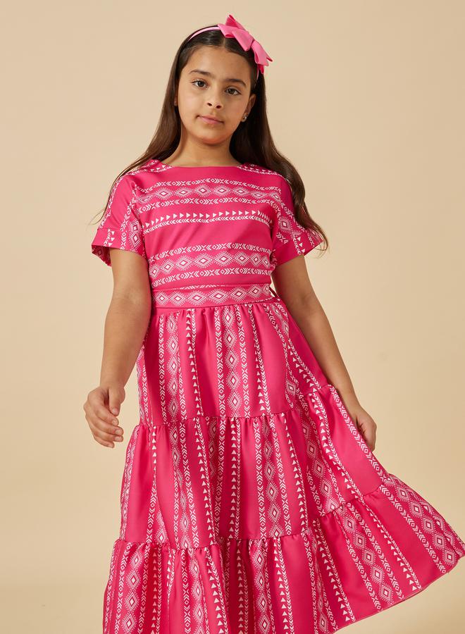 Styli Printed Tiered Dress  - Image 3