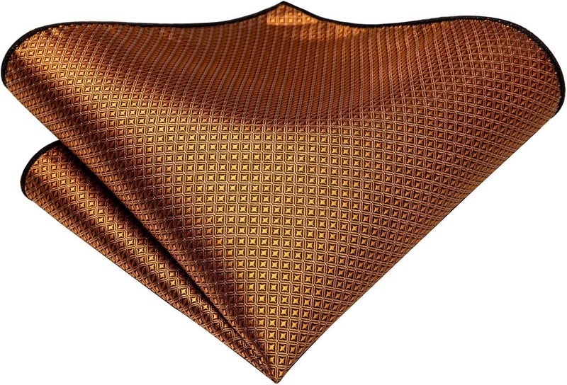Dubulle Mens Paisley Floral Silk Tie for Men Striped Necktie and Pocket Square Cufflinks Set Wedding Business - Image 3