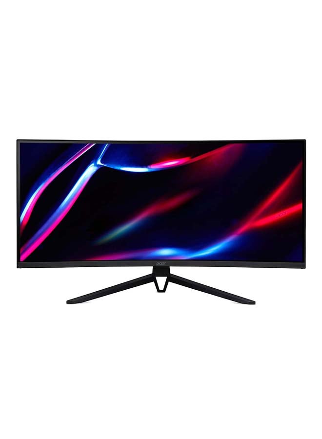 أيسر شاشة ألعاب منحنية 34 بوصة 4k (3440 x 1440) بتردد 240 هرتز | زمن استجابة 0.5 مللي ثانية | سطوع 300 نيت | معتمد من AMD FreeSync Premium | 2 x HDMI 2.0، 2 x DP، مخرج صوت MM | نطاق ألوان واسع 90% Adobe RGB لوحة VA | شاشة Acer Nitro ED343CUR Xbmiippx سوداء | ضمان المصنع لمدة 2 سنوات لوحة VA - Image 2