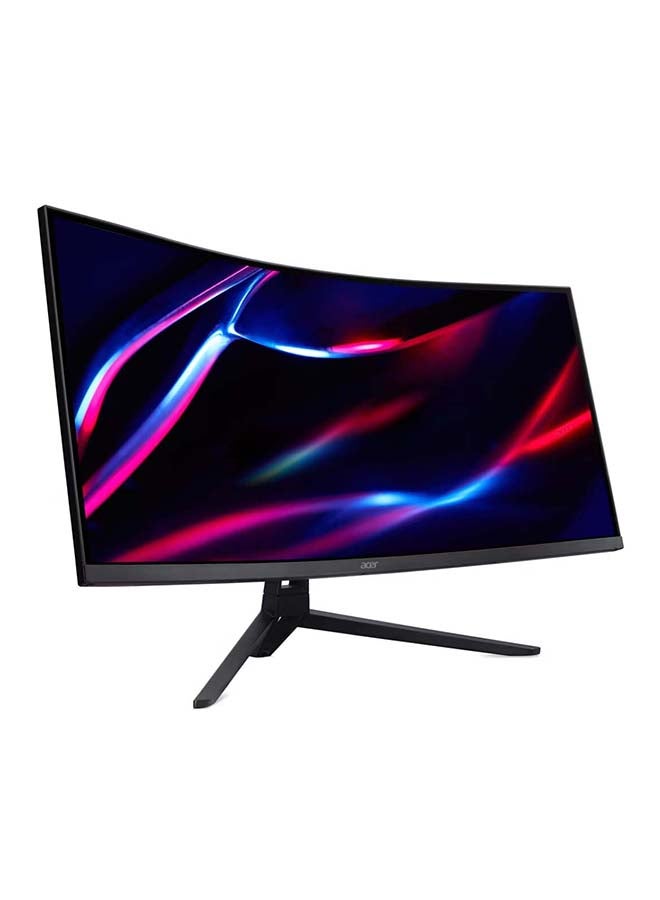 أيسر شاشة ألعاب منحنية 34 بوصة 4k (3440 x 1440) بتردد 240 هرتز | زمن استجابة 0.5 مللي ثانية | سطوع 300 نيت | معتمد من AMD FreeSync Premium | 2 x HDMI 2.0، 2 x DP، مخرج صوت MM | نطاق ألوان واسع 90% Adobe RGB لوحة VA | شاشة Acer Nitro ED343CUR Xbmiippx سوداء | ضمان المصنع لمدة 2 سنوات لوحة VA - Image 3