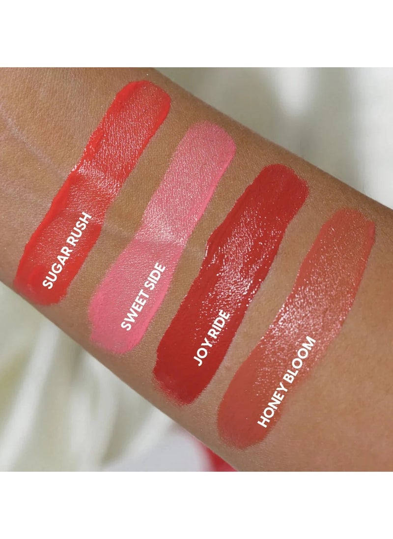 A blendable liquid blush that adds a natural flush to your cheeks and lips. The creamy, smooth and ultra-comfortable formula can be worn alone for a high-pigment finish or layered for a deeper, more intense look.