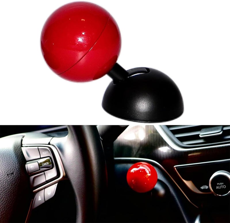 HVG TRADERS Car Push to Start Button Rocker, Car Engine Start Stop Button Joystick, Full Ball-bar Rocker Car One Button (1, RED) - Image 3