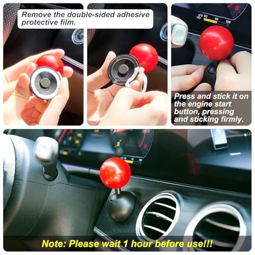 HVG TRADERS Car Push to Start Button Rocker, Car Engine Start Stop Button Joystick, Full Ball-bar Rocker Car One Button (1, RED) - Image 5