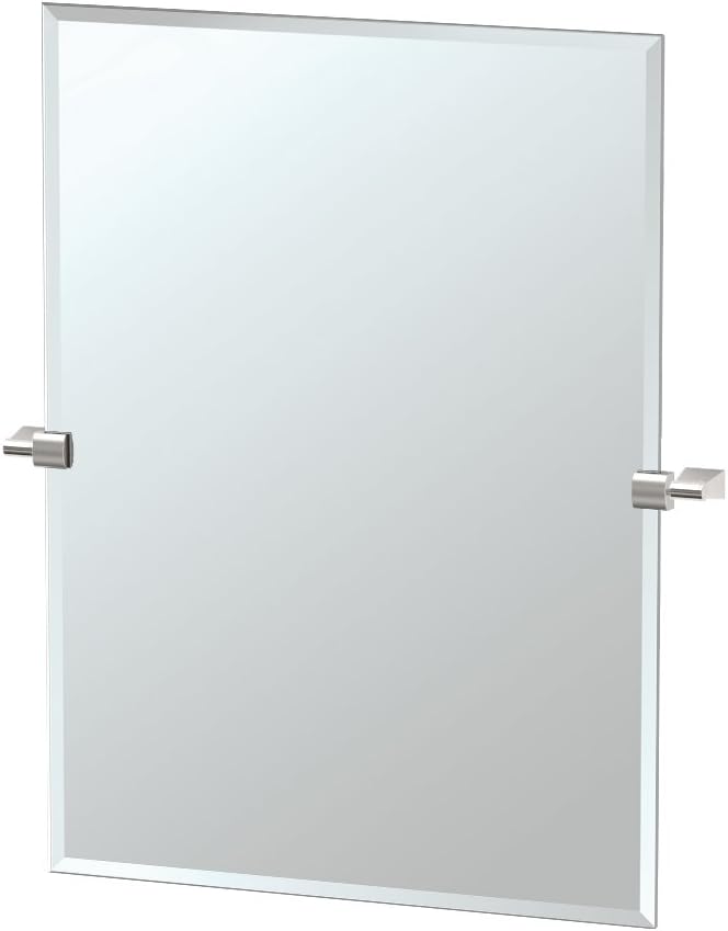 Gatco 4389S Bleu Rectangle Wall Mirror Satin Nickel 315inch - Image 1