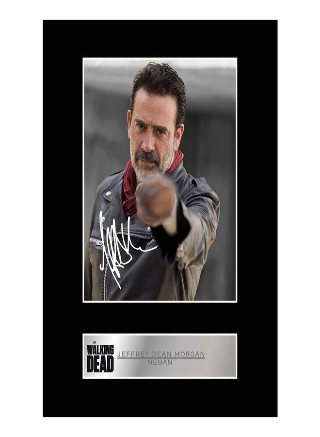 Iconic pics Jeffrey Dean Morgan Signed Mounted Photo Display Negan The Walking Dead - Image 1