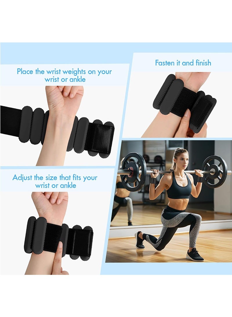 توبيتش أوزان كاحل القدم - 1 باوند أوزان معصم запتاء قابلة للتعديل، أوزان ذراع سلينيكي للرجال والنساء في اليوجا والجري والرقص - Image 4