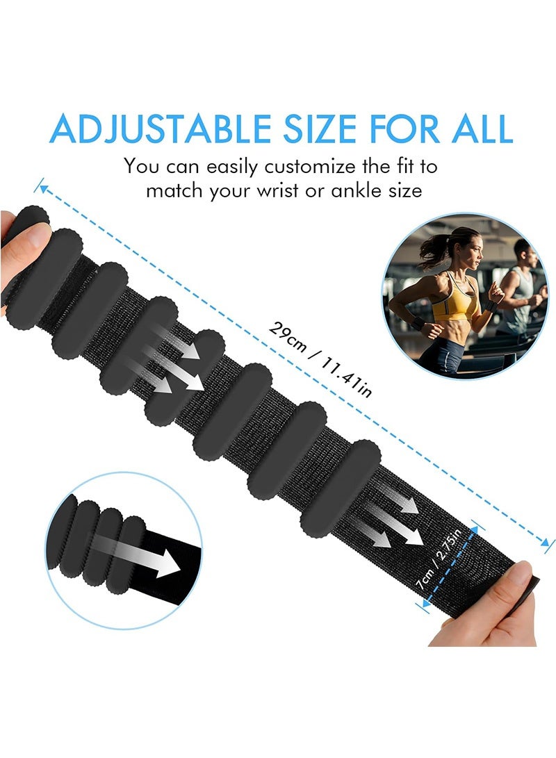 توبيتش أوزان كاحل القدم - 1 باوند أوزان معصم запتاء قابلة للتعديل، أوزان ذراع سلينيكي للرجال والنساء في اليوجا والجري والرقص - Image 2