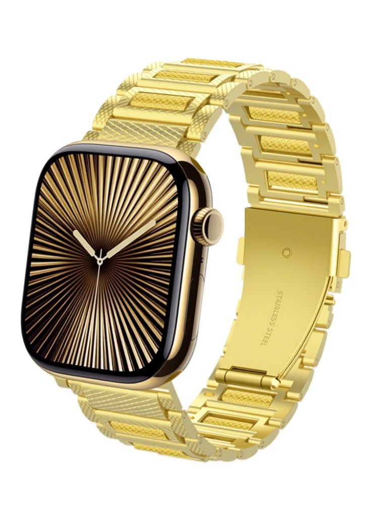 Stainless Steel Gold Apple Ball Strap for iwatch Series Ultra SE 8 7 6 5 4 3 2 1 Compatible  38/40/41mm/s10 42mm - Image 1