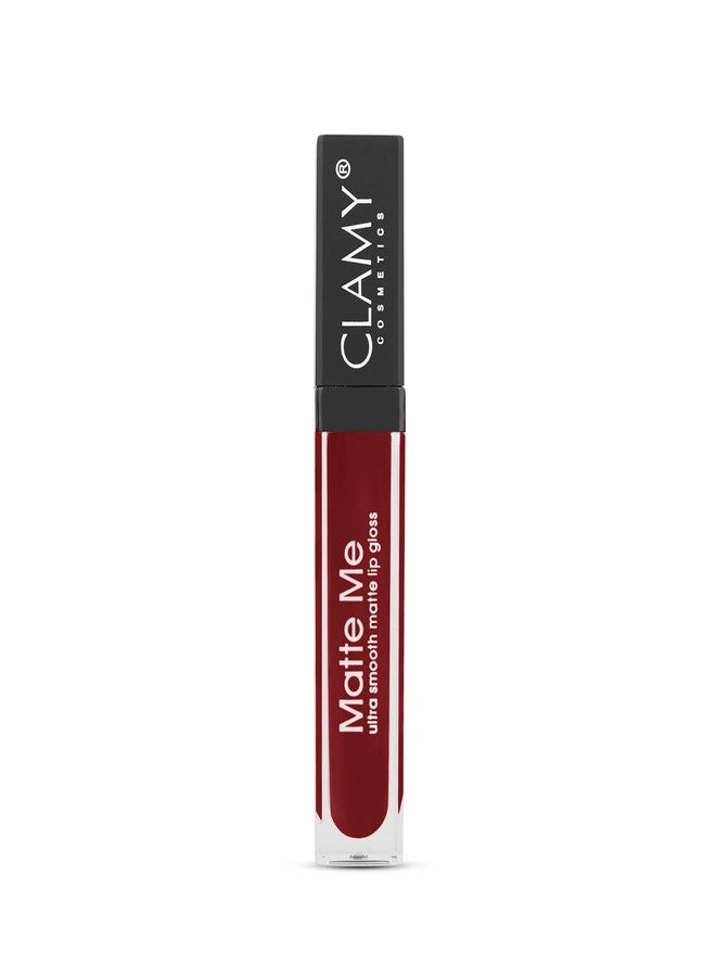 CLAMY Matte Me Waterproof Ultra Smooth Long Lasting Lip Gloss/Liquid Lip Stick for Women 6 grams (PURPLE VILLAIN 39) - Image 3
