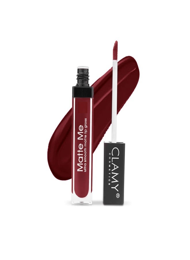 CLAMY Matte Me Waterproof Ultra Smooth Long Lasting Lip Gloss/Liquid Lip Stick for Women 6 grams (PURPLE VILLAIN 39) - Image 1