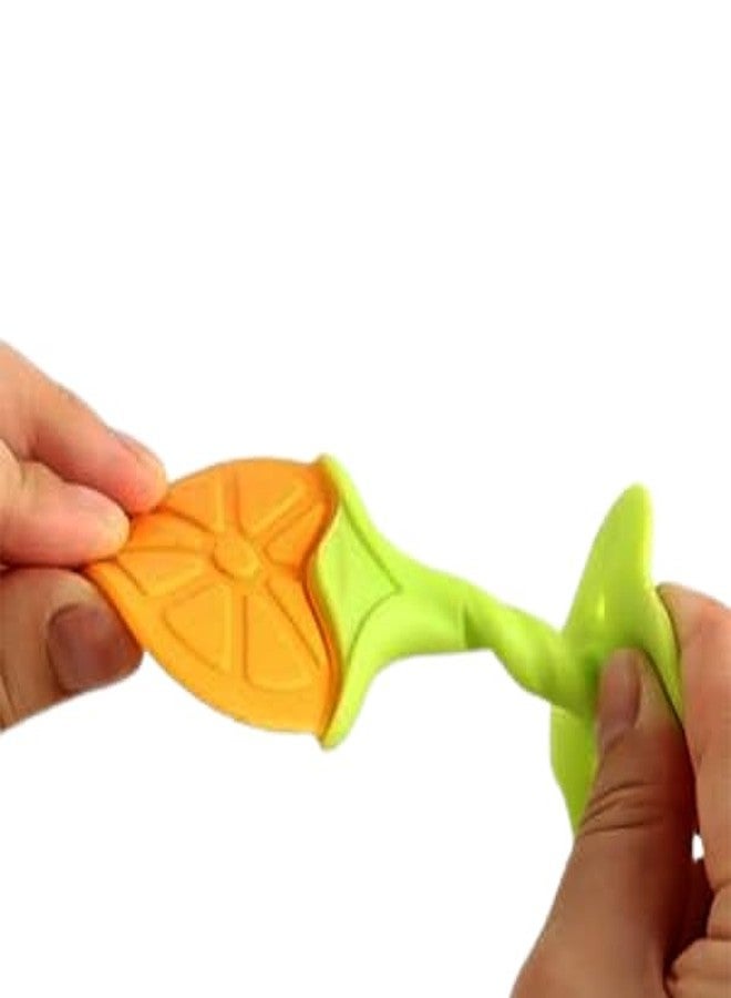 GLUN® Soft Silicone Baby Fruit Shape Teething Toy Pack of 5 for 0-12 Months Baby, BPA Free Silicone Soothing Teether Soft & Safe Gum Relief Toy for Growing Kids - Image 3