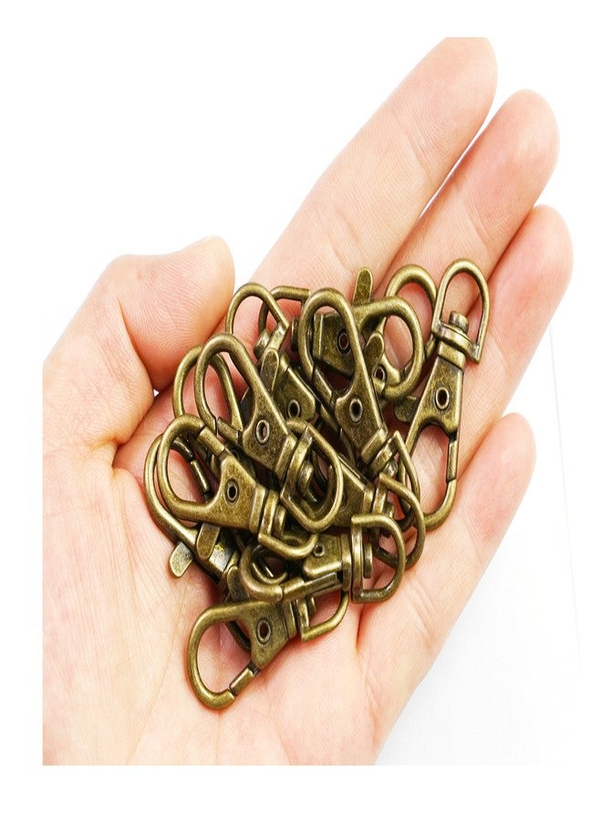 All In One Lobster Claw Swivel Clasps Lobster Snap Clasp Hook for Key Ring DIY Craft Jewelry Making 1-1/2"x5/8" (Antique Bronze-50pcs) - Image 4