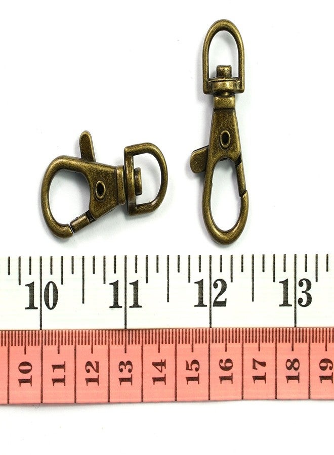 All In One Lobster Claw Swivel Clasps Lobster Snap Clasp Hook for Key Ring DIY Craft Jewelry Making 1-1/2"x5/8" (Antique Bronze-50pcs) - Image 3