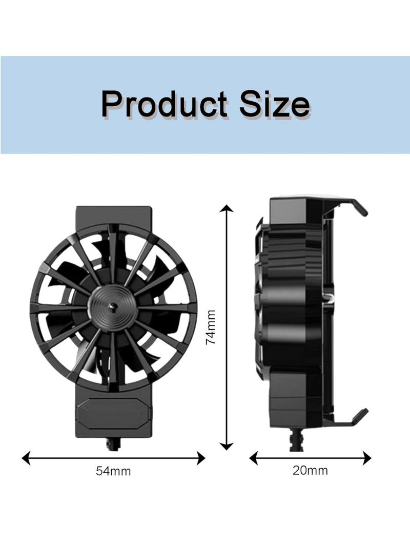 X16 MOBILE PHONE AIR COOLER X16 , Phone Cooling Fan, Portable Mobile Phone Cooler, Semiconductor Portable Cooler - Black - Image 3