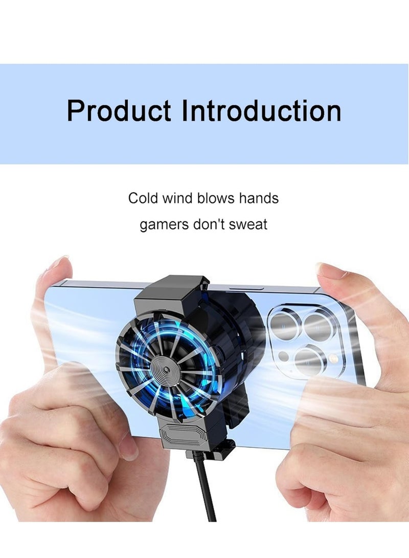 X16 MOBILE PHONE AIR COOLER X16 , Phone Cooling Fan, Portable Mobile Phone Cooler, Semiconductor Portable Cooler - Black - Image 1