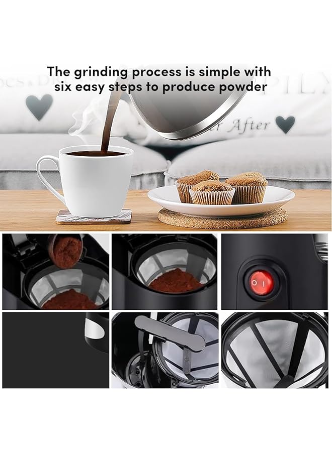 erorex Coffee Maker Anti Drip Function 1.5 Liter Coffee Machine 900 Watts Espresso Machine Easy Grip Handle Non Stick Warming Plate Auto Shutoff Boil Dry Protectionauto Off Function - Image 3