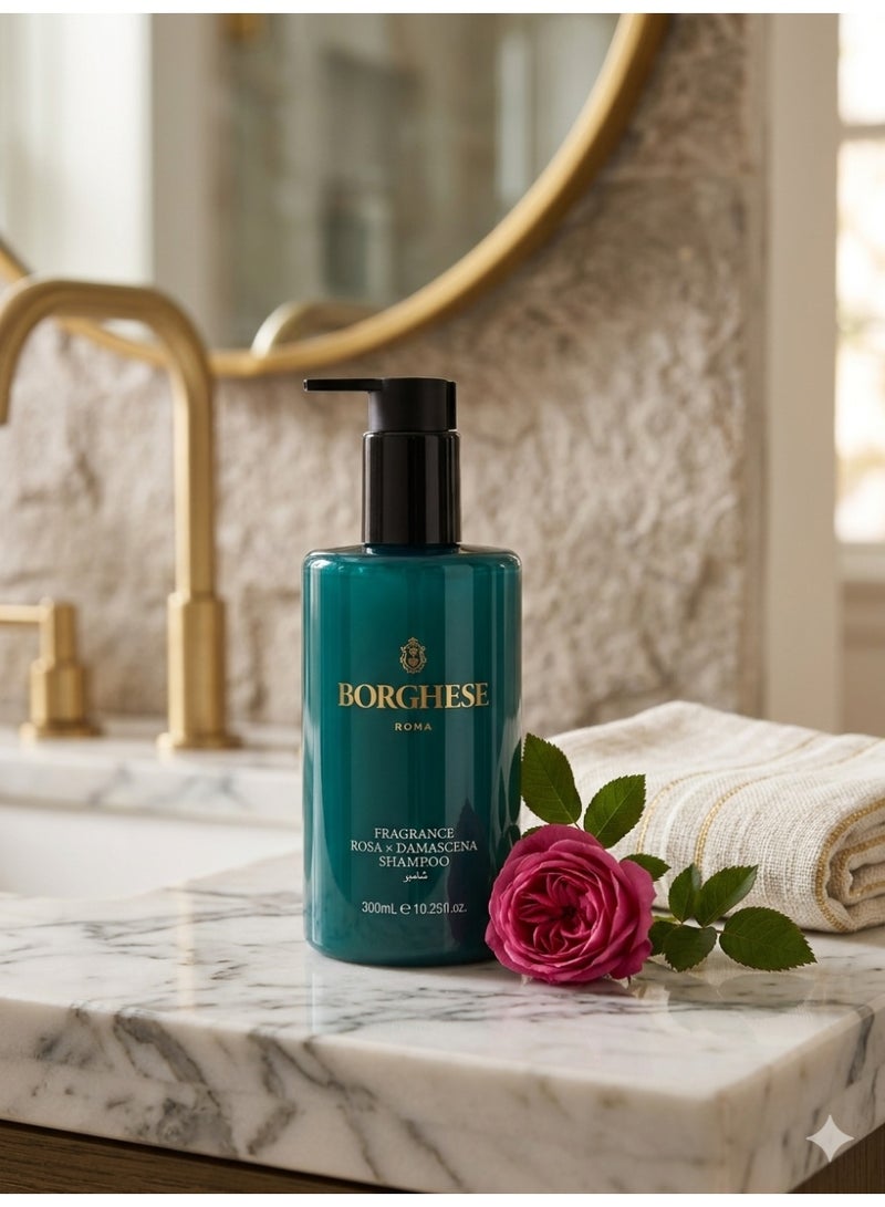 Borghese Roma - Fragrance Rosa × Damascena Shampoo - Deep Cleanse & Hydration - 300ml