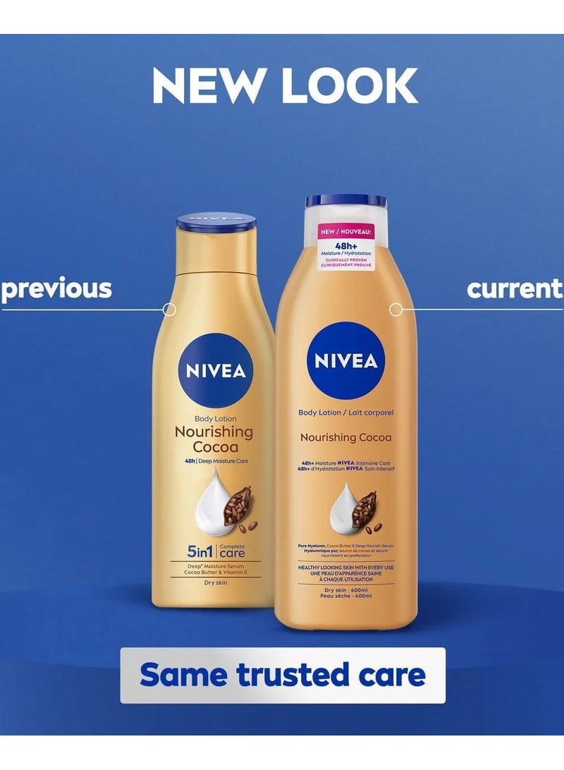 NIVEA Nourishing Cocoa Body Lotion With Cocoa Butter 400ml - Image 2